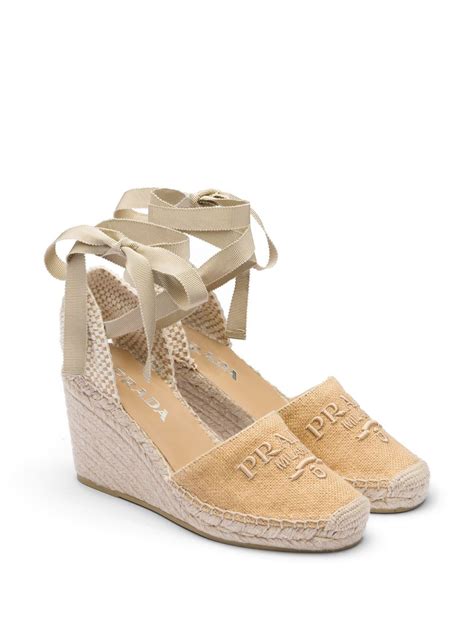 prada espadrills|Prada espadrille wedges.